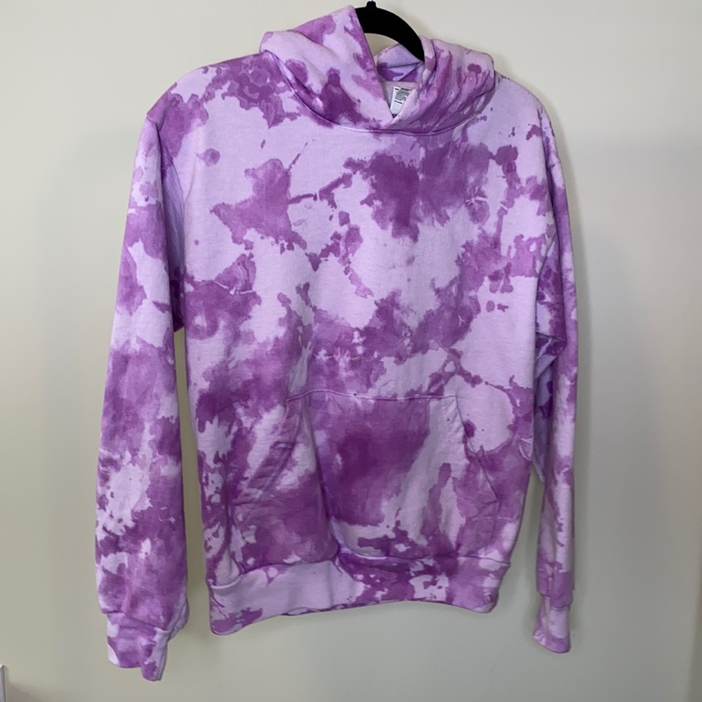 Los Angeles Apparel Purple Tie Dye Hoodie